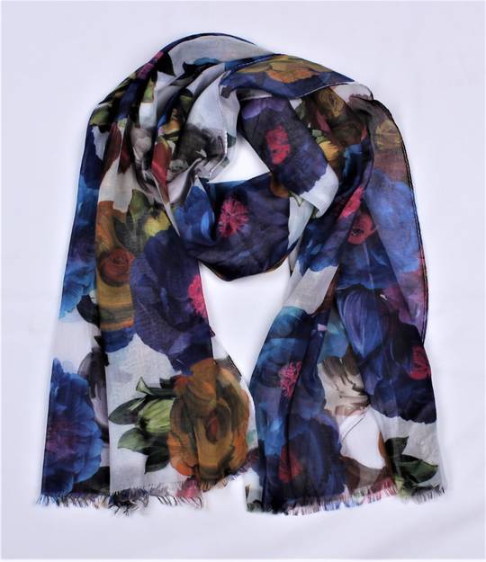 Alice & Lily printed scarf royal blue Style : SC/4871ROY